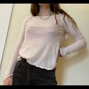 Pink cross- back sweater